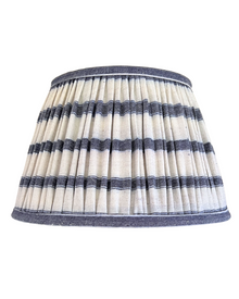  41cm Blue & White Vintage Linen Lampshade