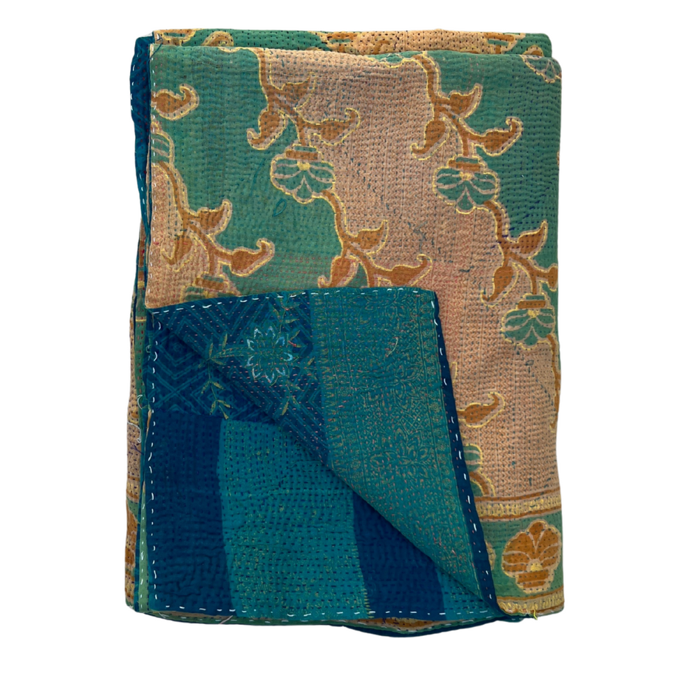 Lightweight Kantha Quilt No. 826