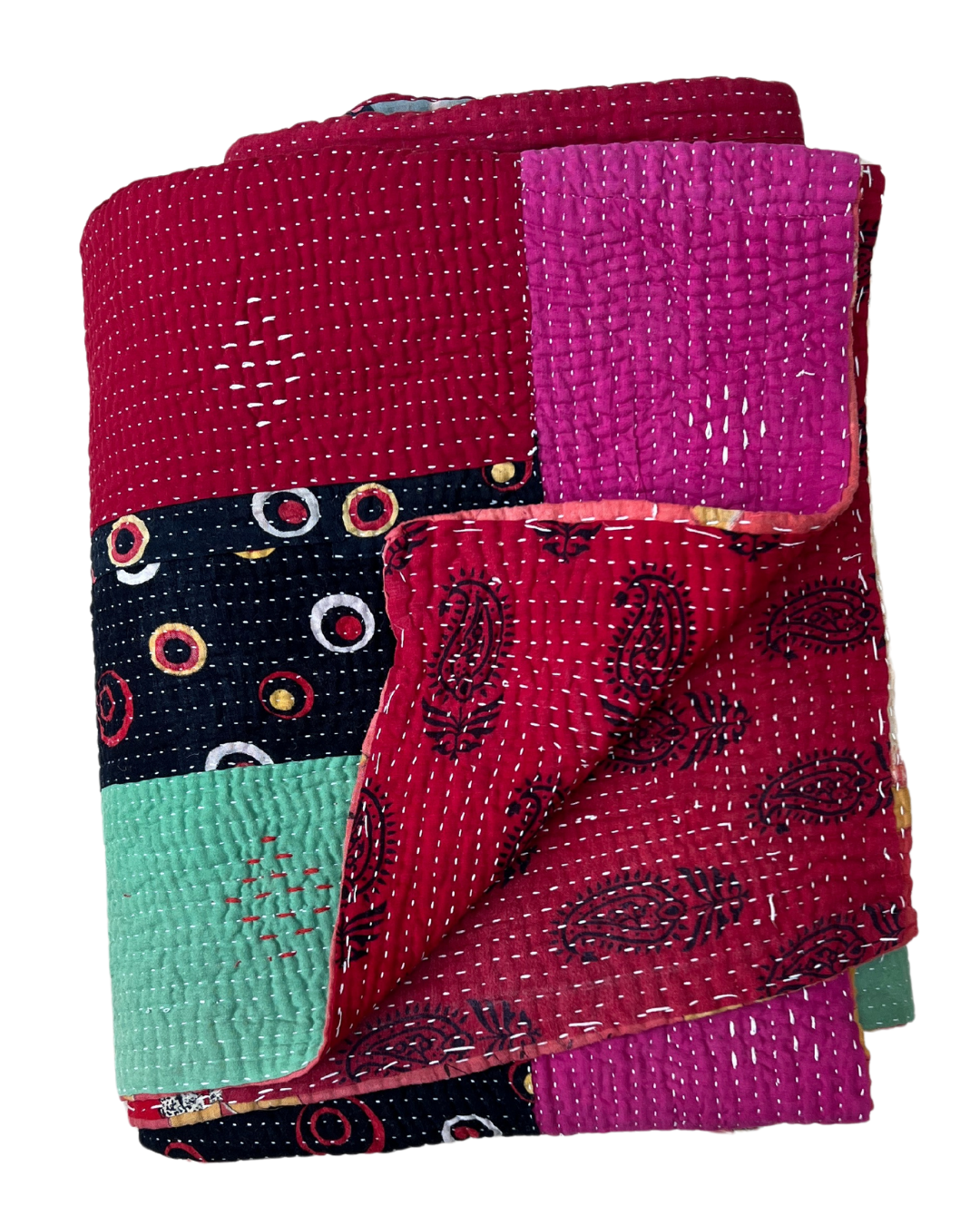 Patchwork Kantha Quilt No. 025