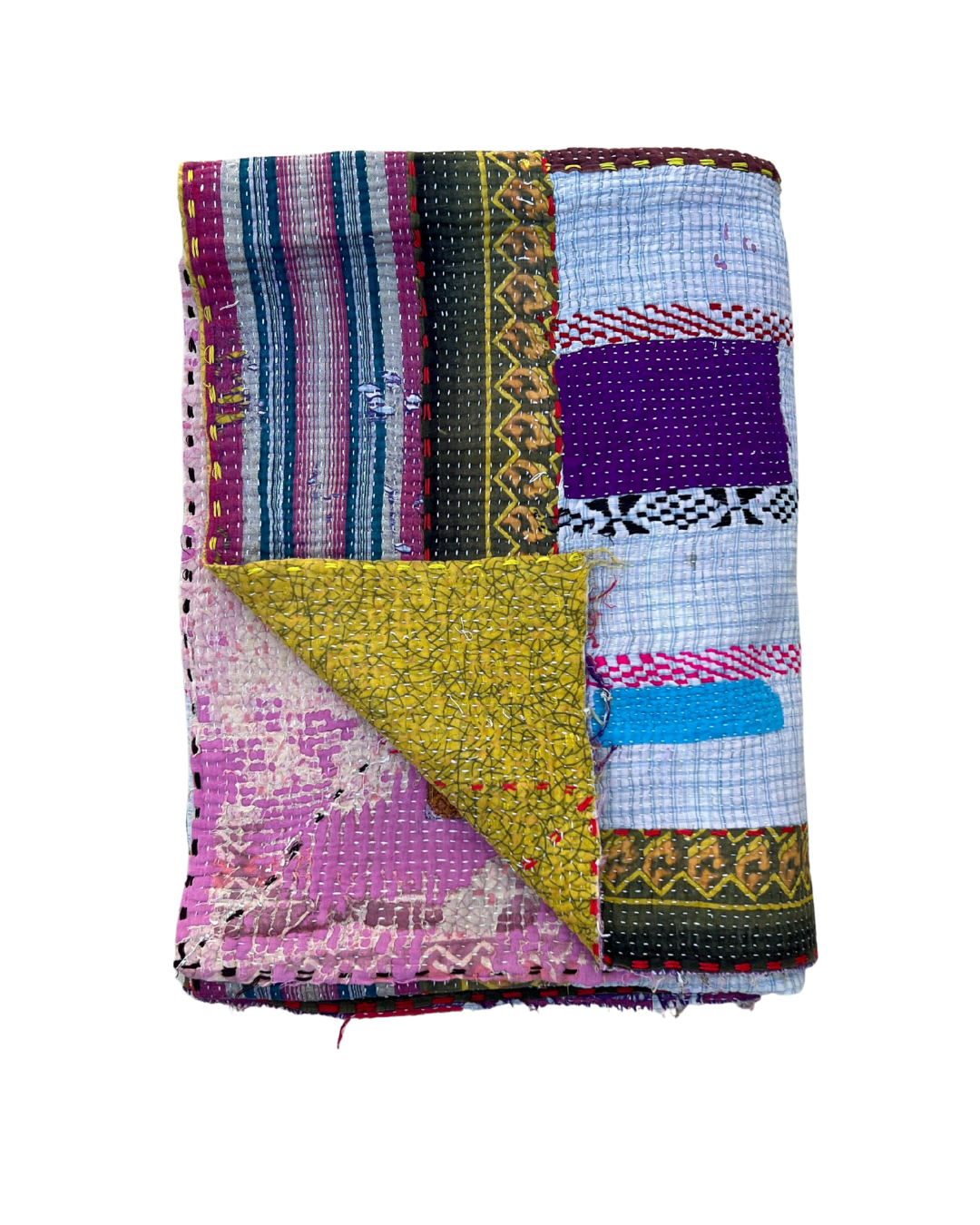 Patchwork Kantha Quilt No. 056