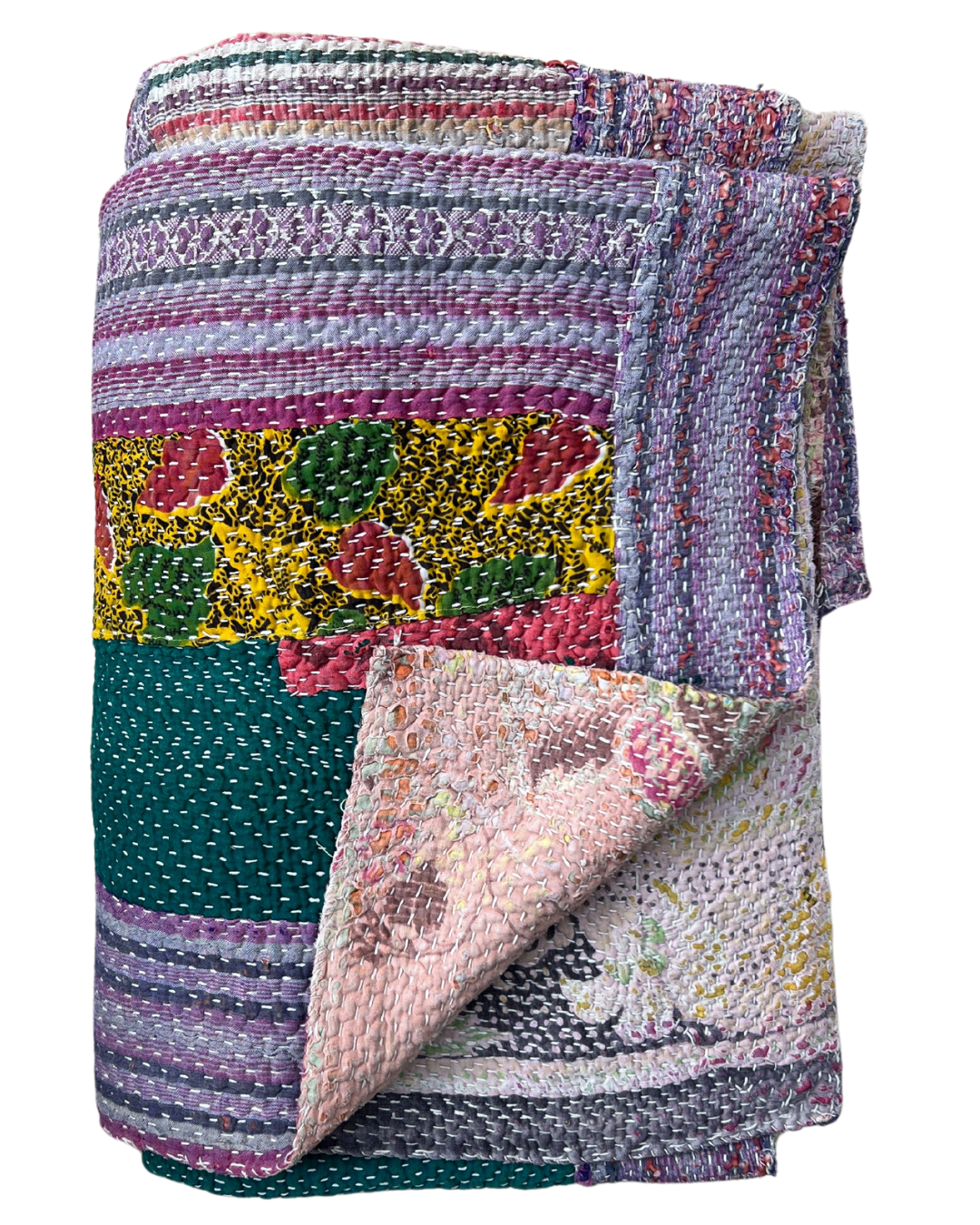 Patchwork Kantha Quilt No. 052