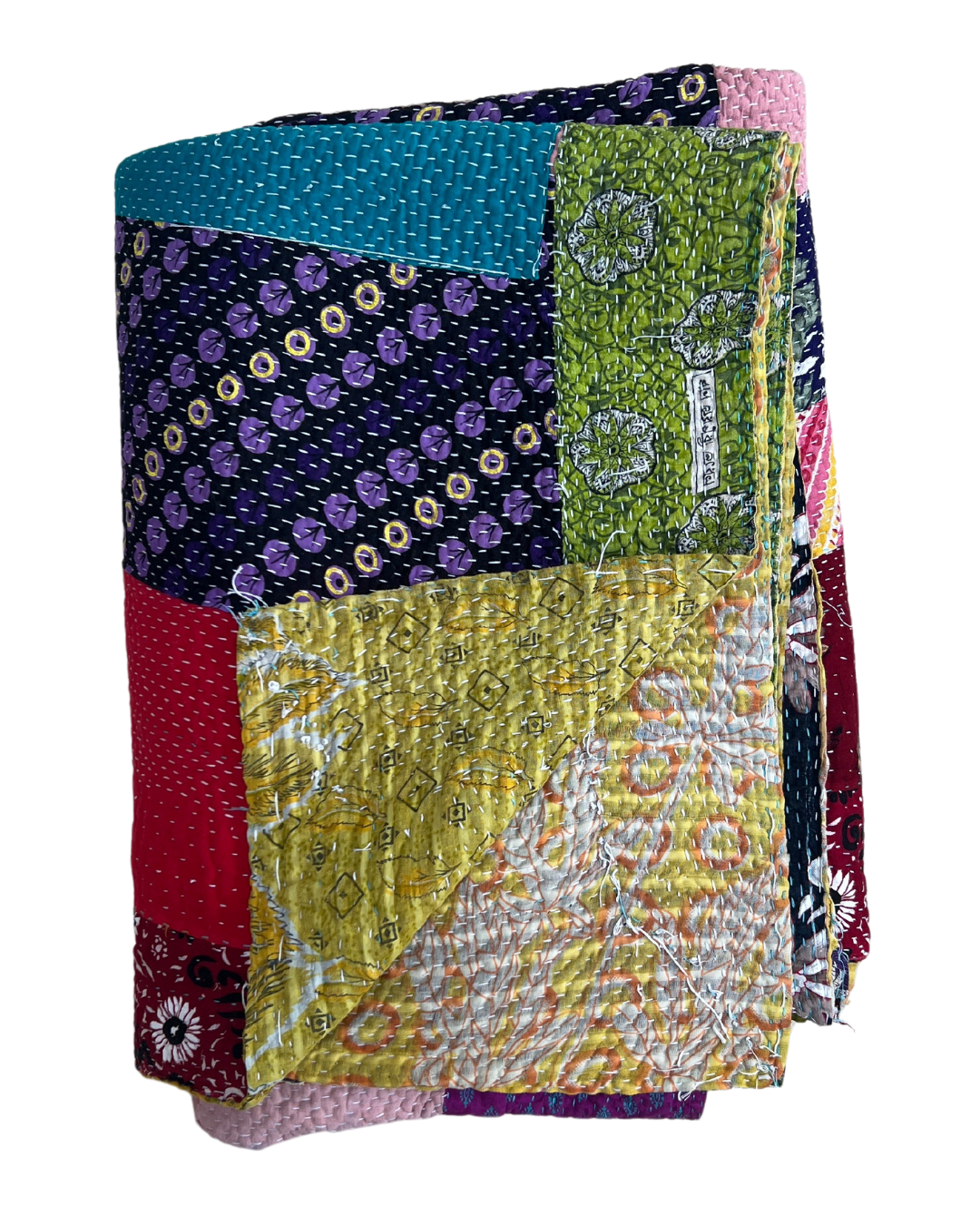 Patchwork Kantha Quilt No. 015