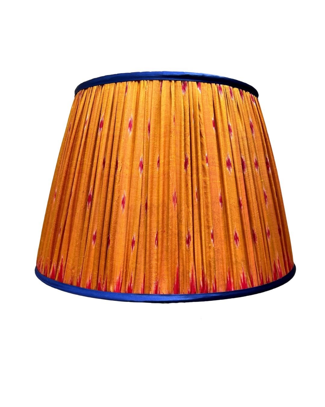 51cm Orange and Blue Silk Sari Lampshade