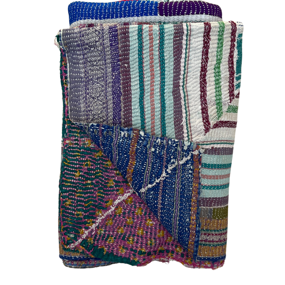 Patchwork Kantha Quilt No. 837