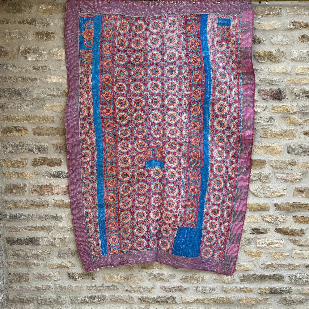 Patchwork Kantha Quilt No. 838