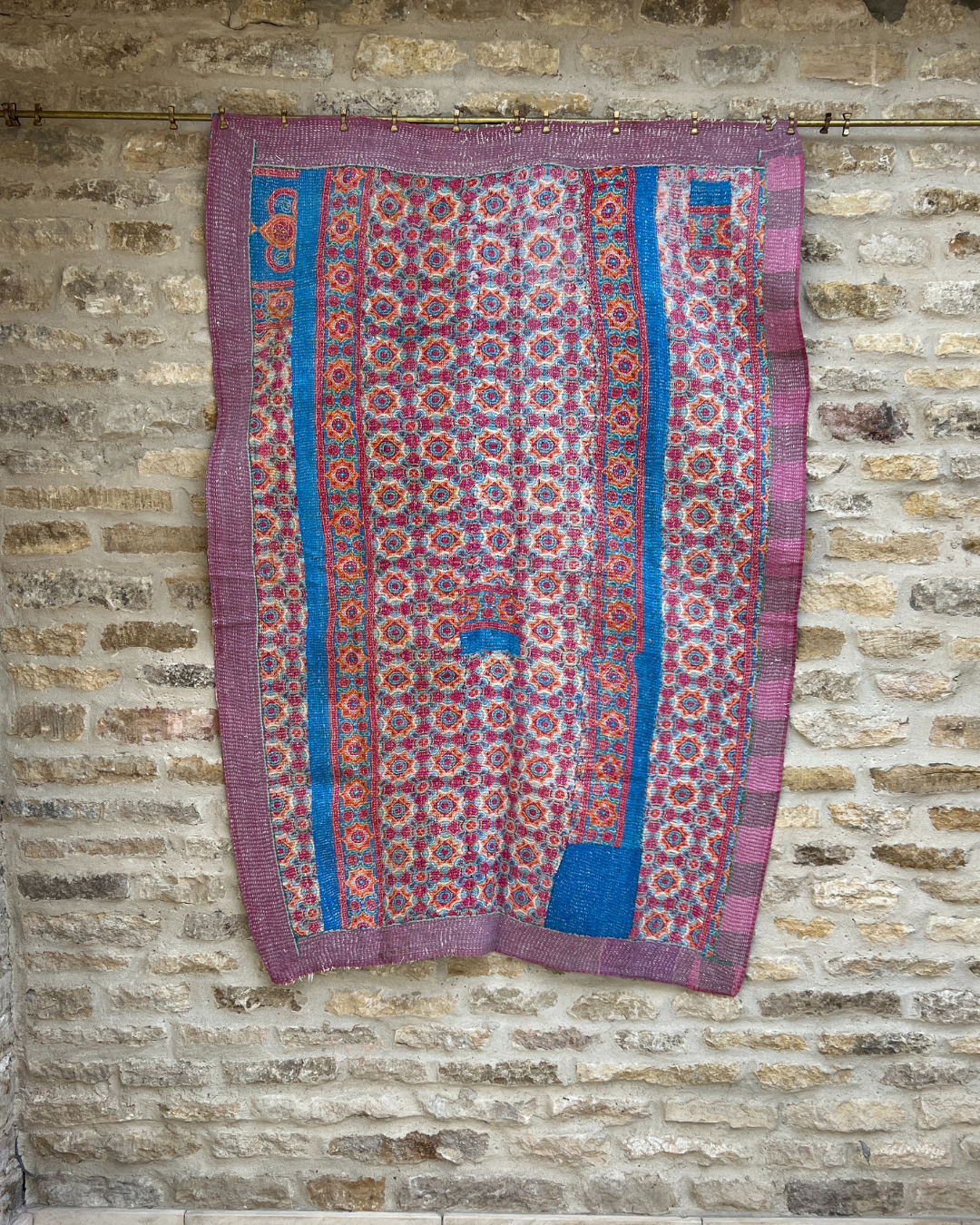 Patchwork Kantha Quilt No. 838
