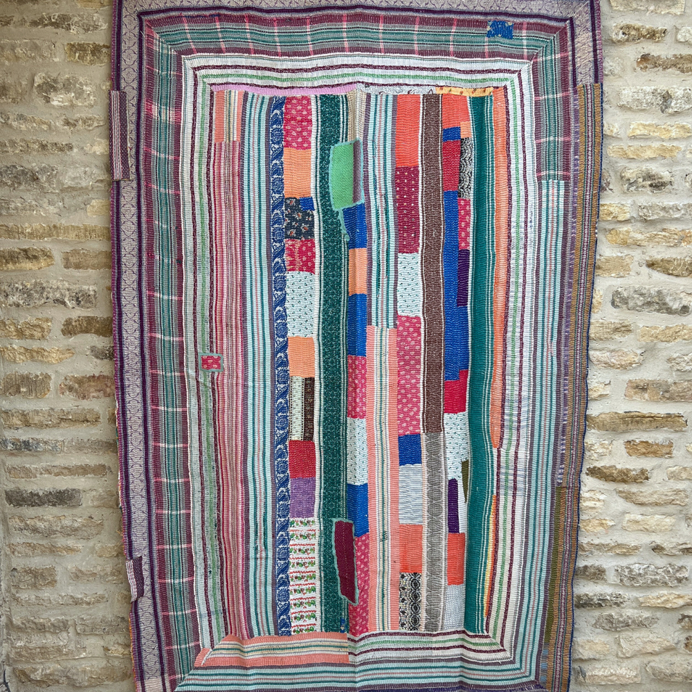 Patchwork Kantha Quilt No. 837