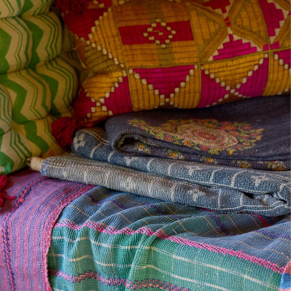 
                      
                        Phulkhari Cushions with Tassels - Pink
                      
                    