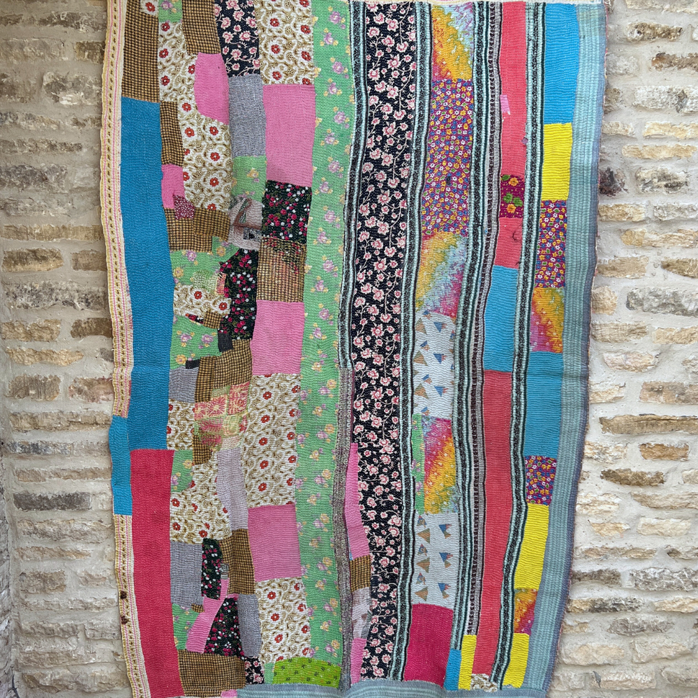 Patchwork Kantha Quilt No. 836