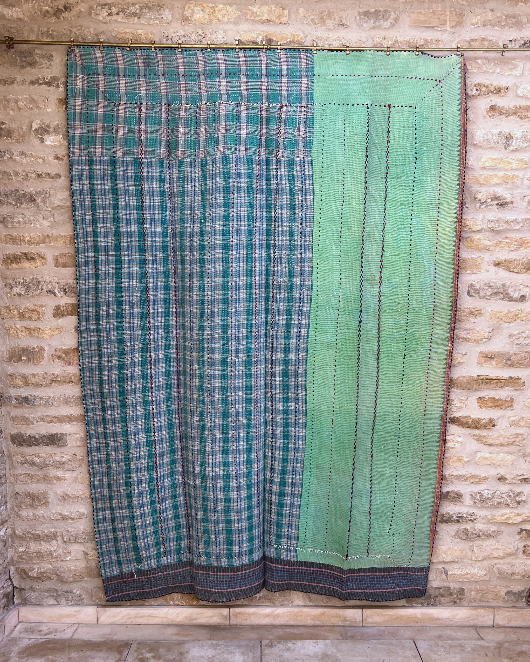 Patchwork Kantha Quilt No. 833
