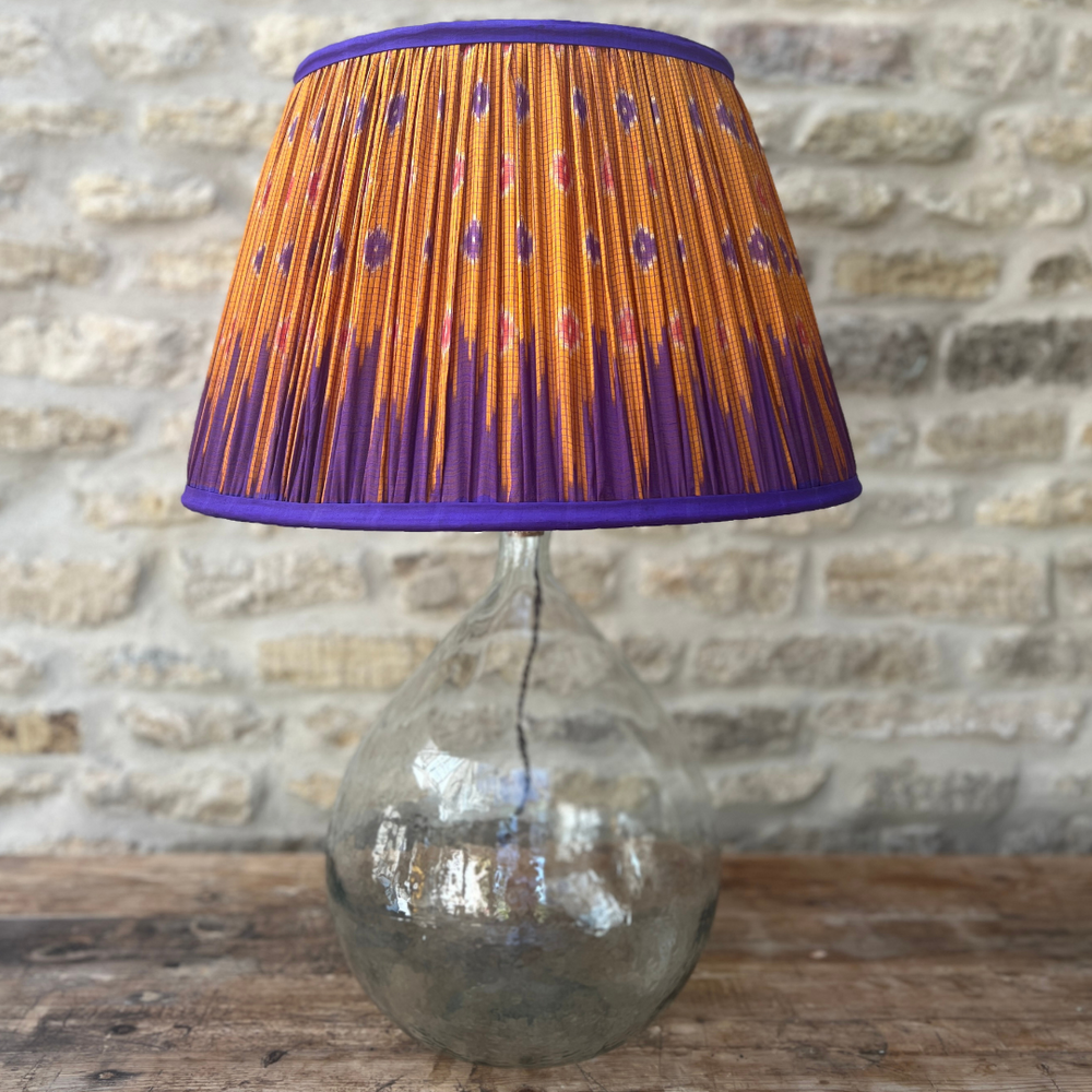 
                      
                        51cm Orange and Purple Silk Sari Lampshade
                      
                    