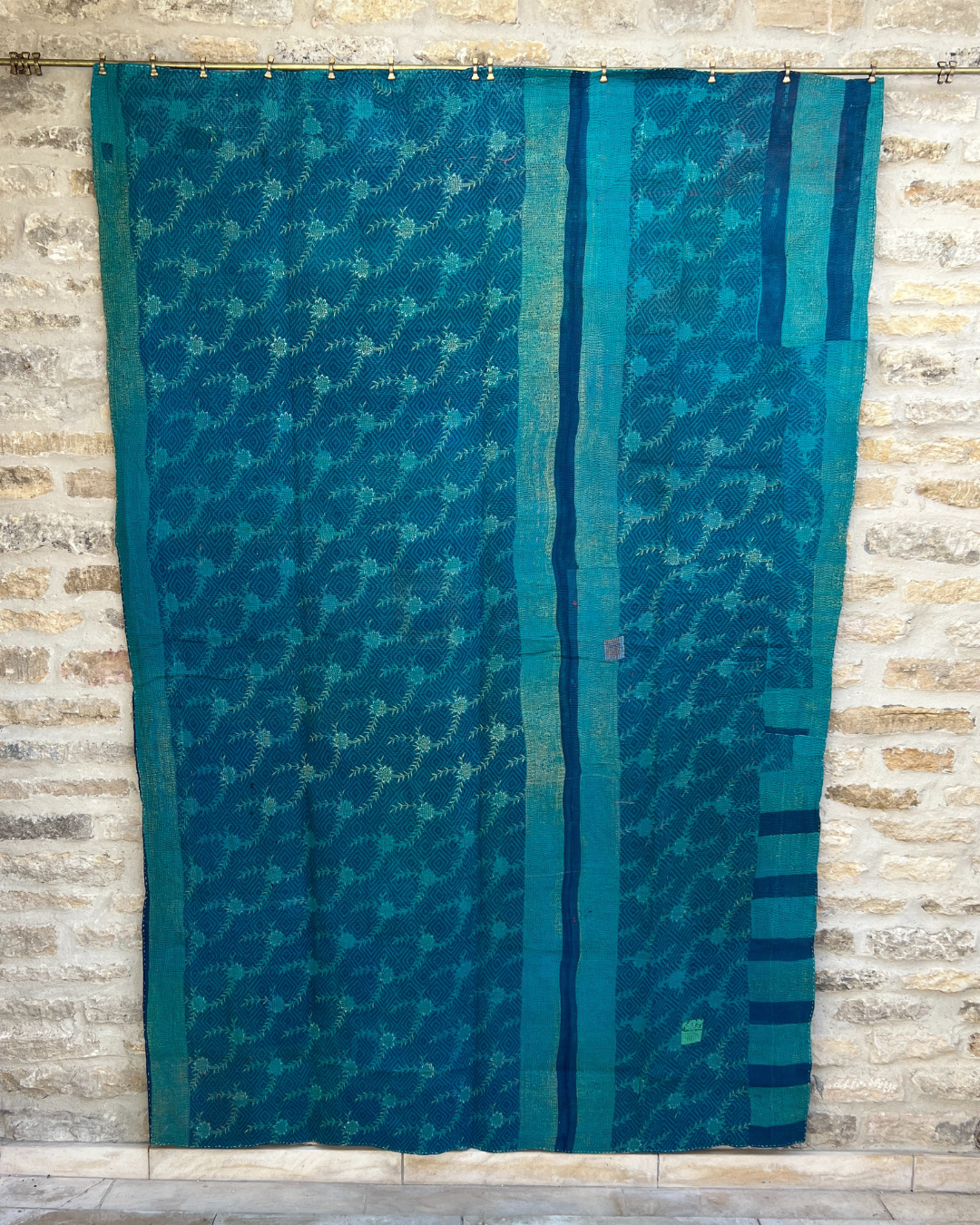 Lightweight Kantha Quilt No. 826