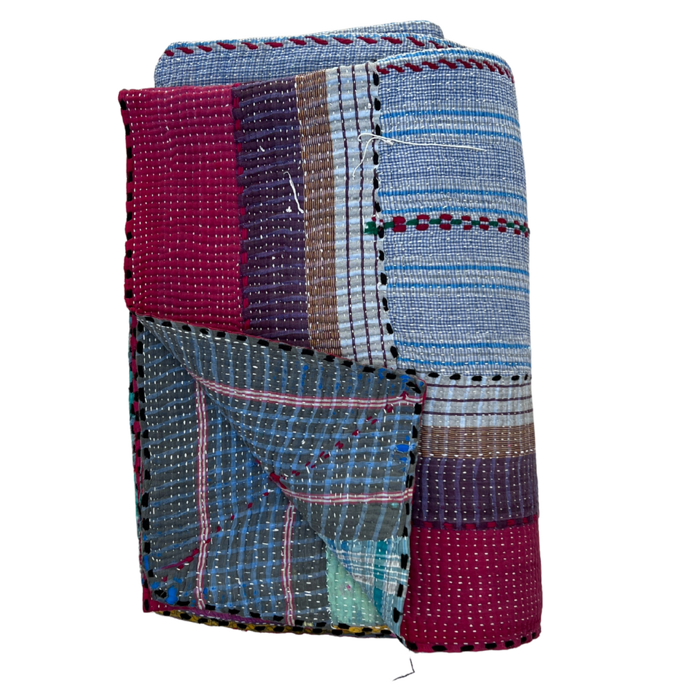 Patchwork Kantha Quilt No. 833