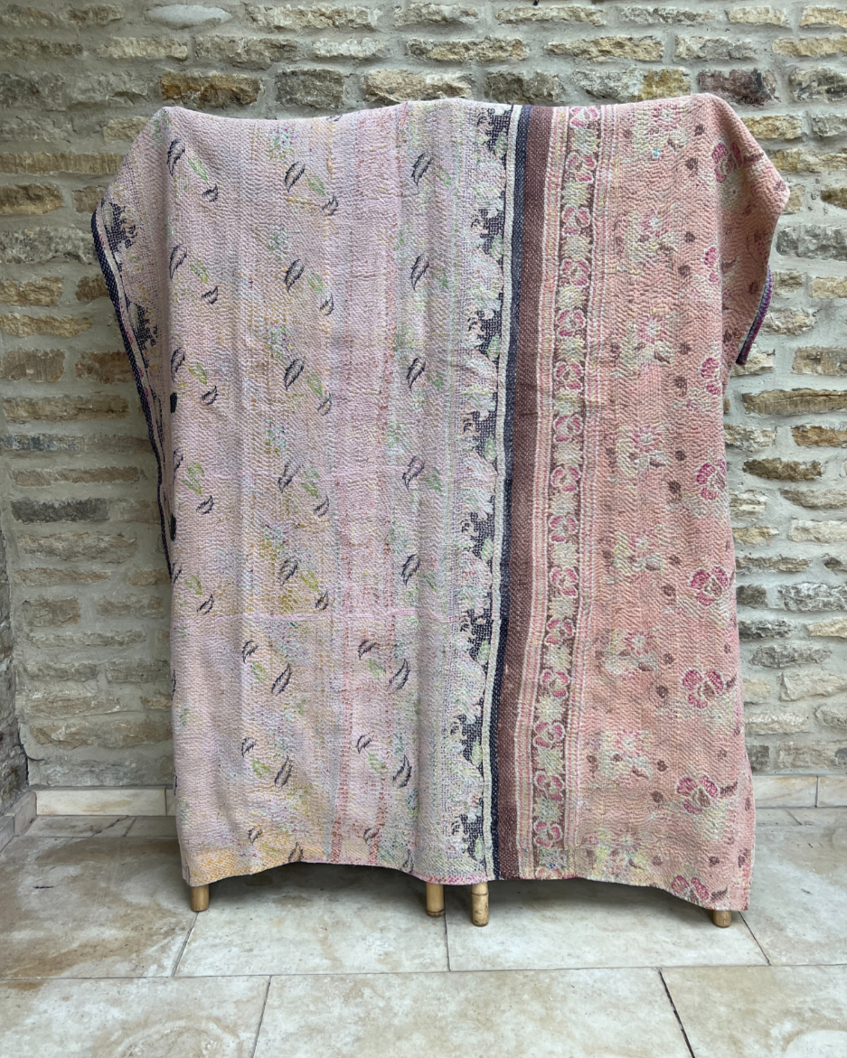 Patchwork Kantha Quilt No. 052