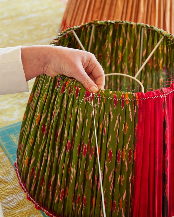 Create a Vintage Silk Sari Lampshade
