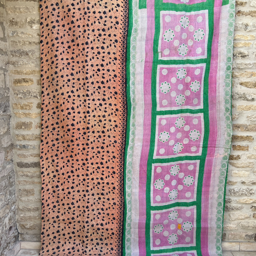Patchwork Kantha Quilt No. 834
