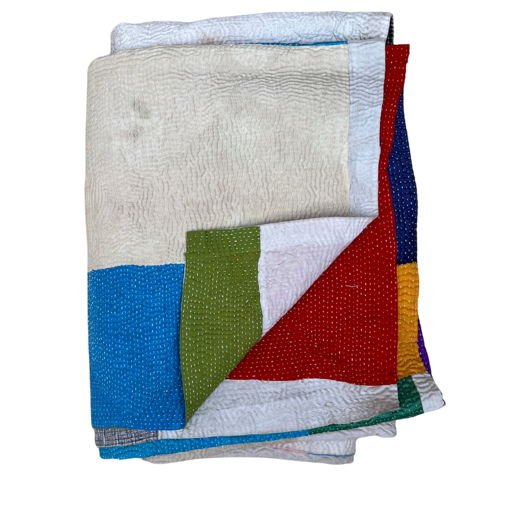 Patchwork Kantha Quilt No. 848