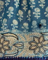 36cm Blue Vintage Sari Lampshade