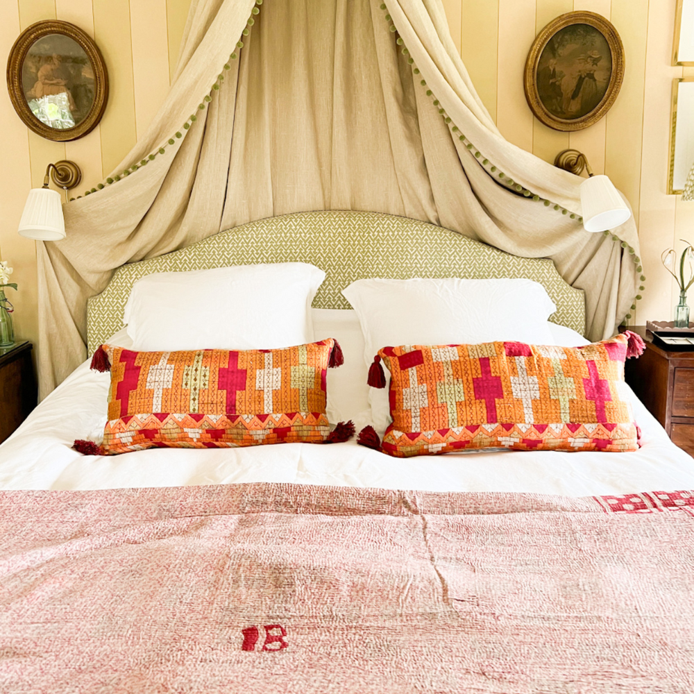 
                      
                        Phulkhari Cushions with Tassels - Pink
                      
                    