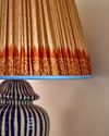 51cm Orange & Blue Vintage Sari Lampshade