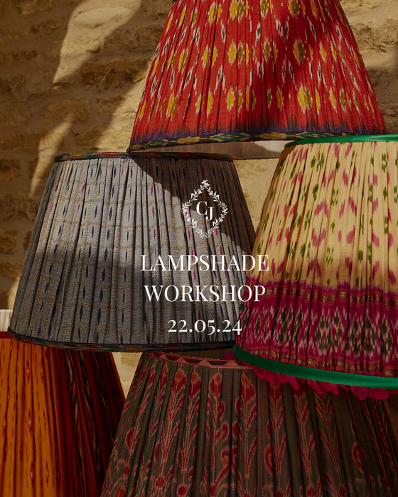 Silk Sari Gathered Lampshade Workshop 22.05.24