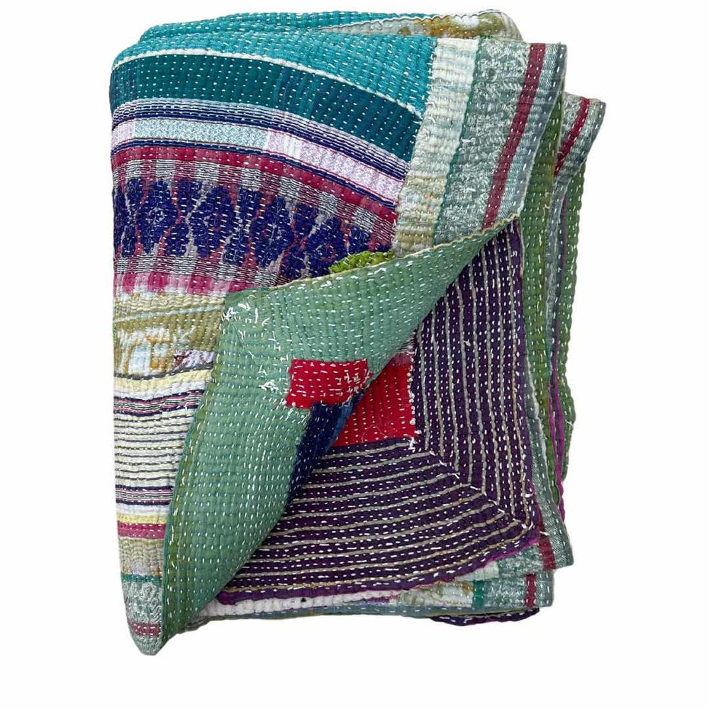 Patchwork Kantha Quilt No. 053