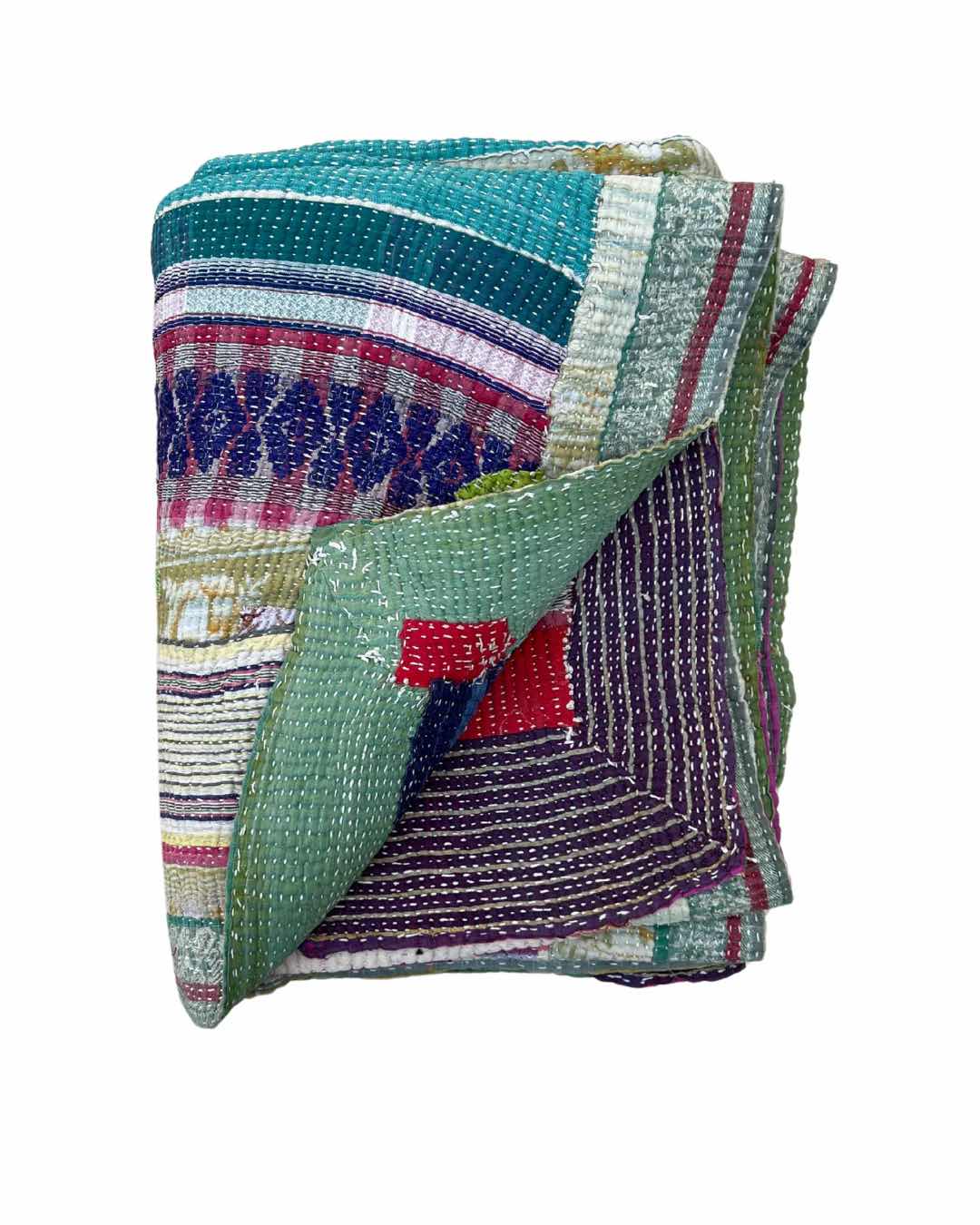 Patchwork Kantha Quilt No. 053