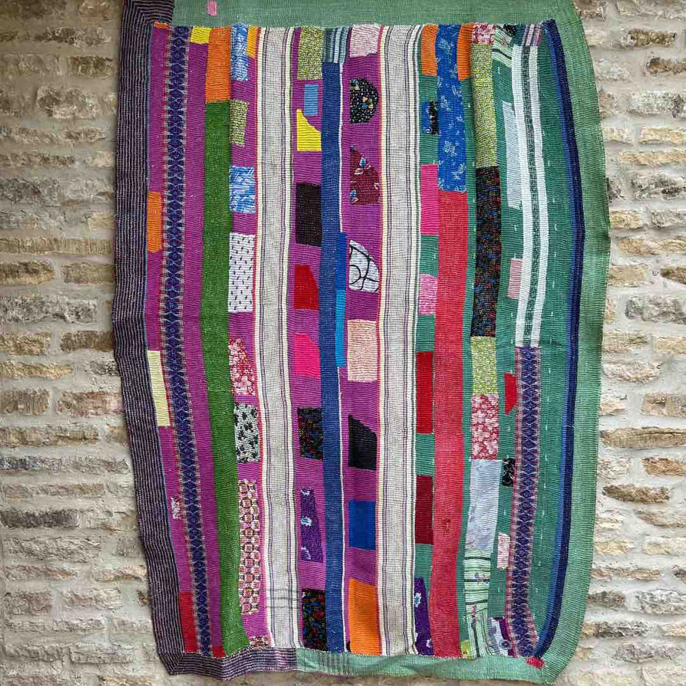Patchwork Kantha Quilt No. 053