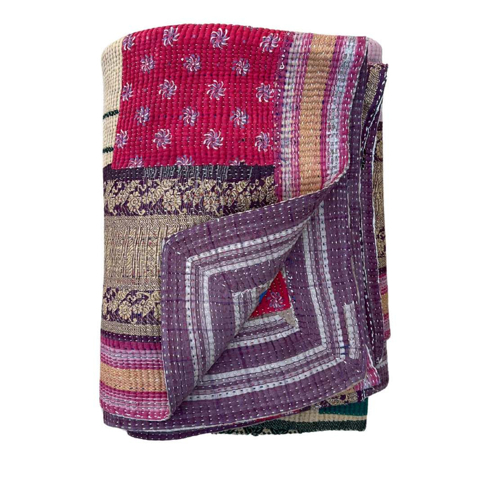 Patchwork Kantha Quilt No. 054
