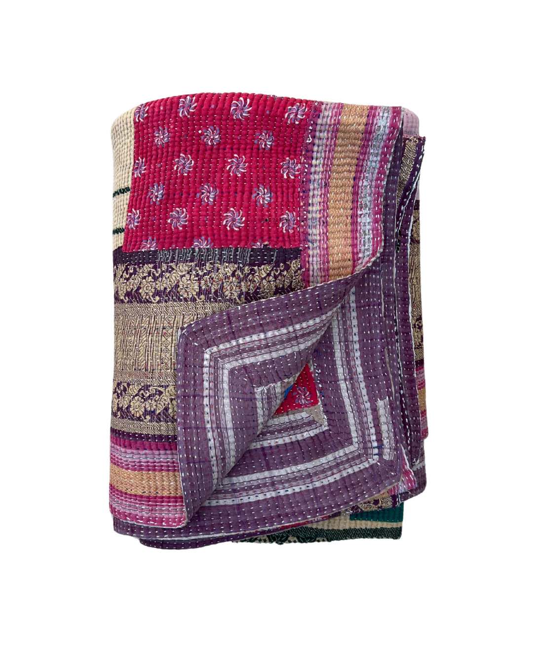 Patchwork Kantha Quilt No. 054