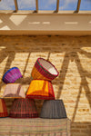 41 cm Pink Silk Sari Lampshade